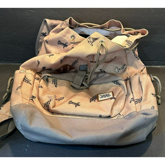 VANS Coyote Hills Light Brown Tepee & Totem Laptop Sleeve Bookbag 19" - Picture 4 of 5